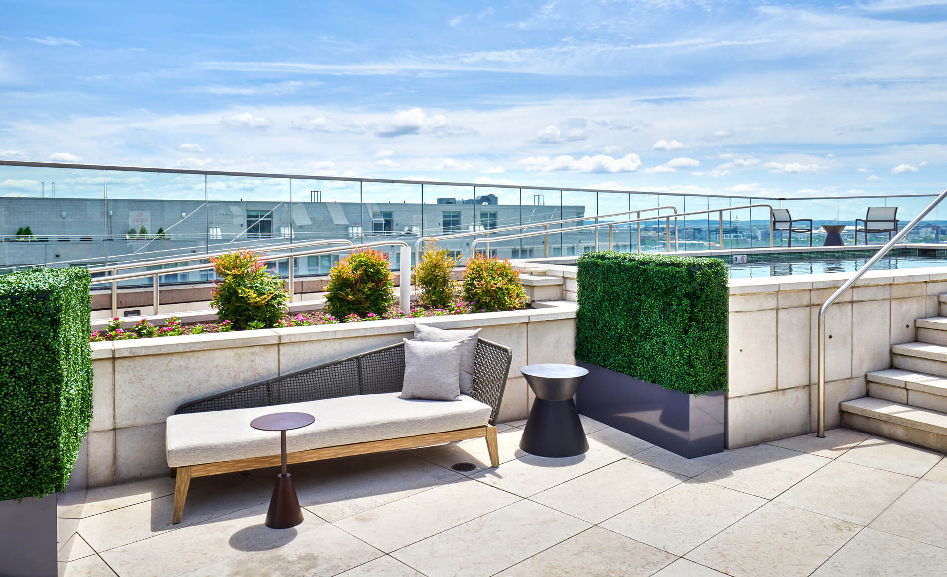 Capitol View rooftop with outdoor seating