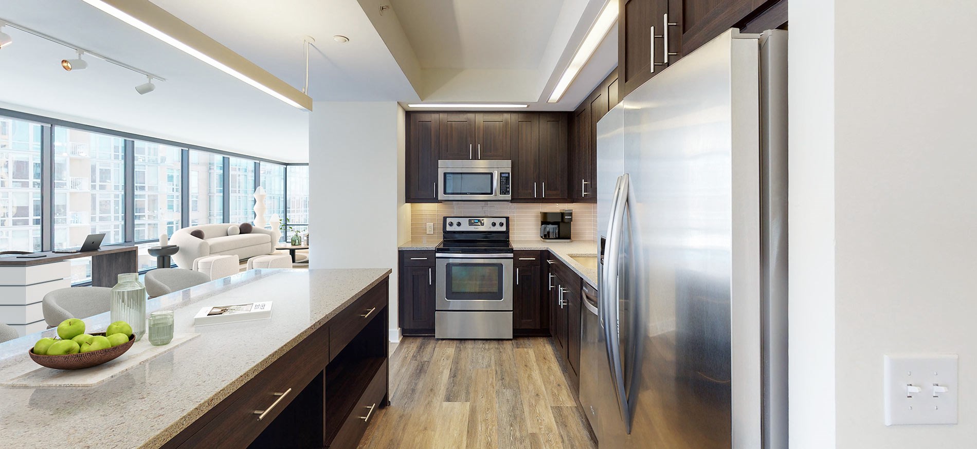 Capitol View on 14th staged kitchen