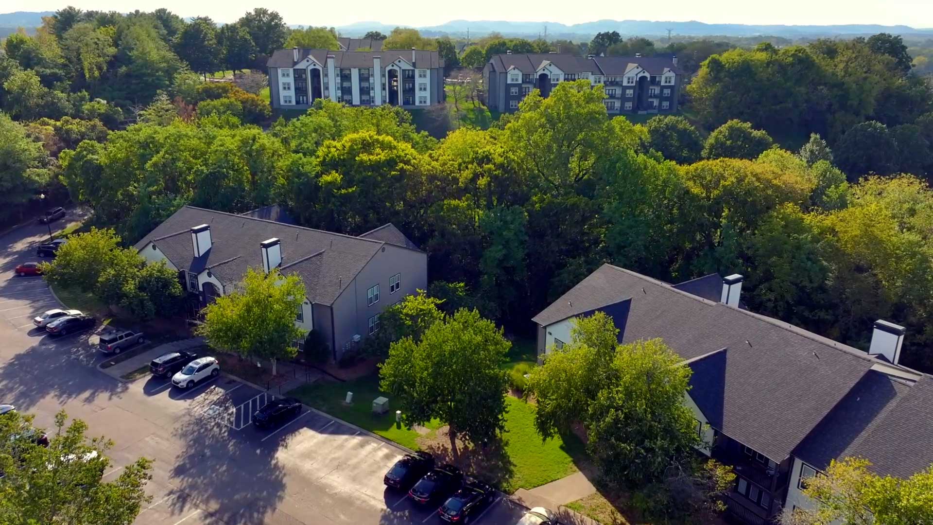 Carrington Hills drone building exterior