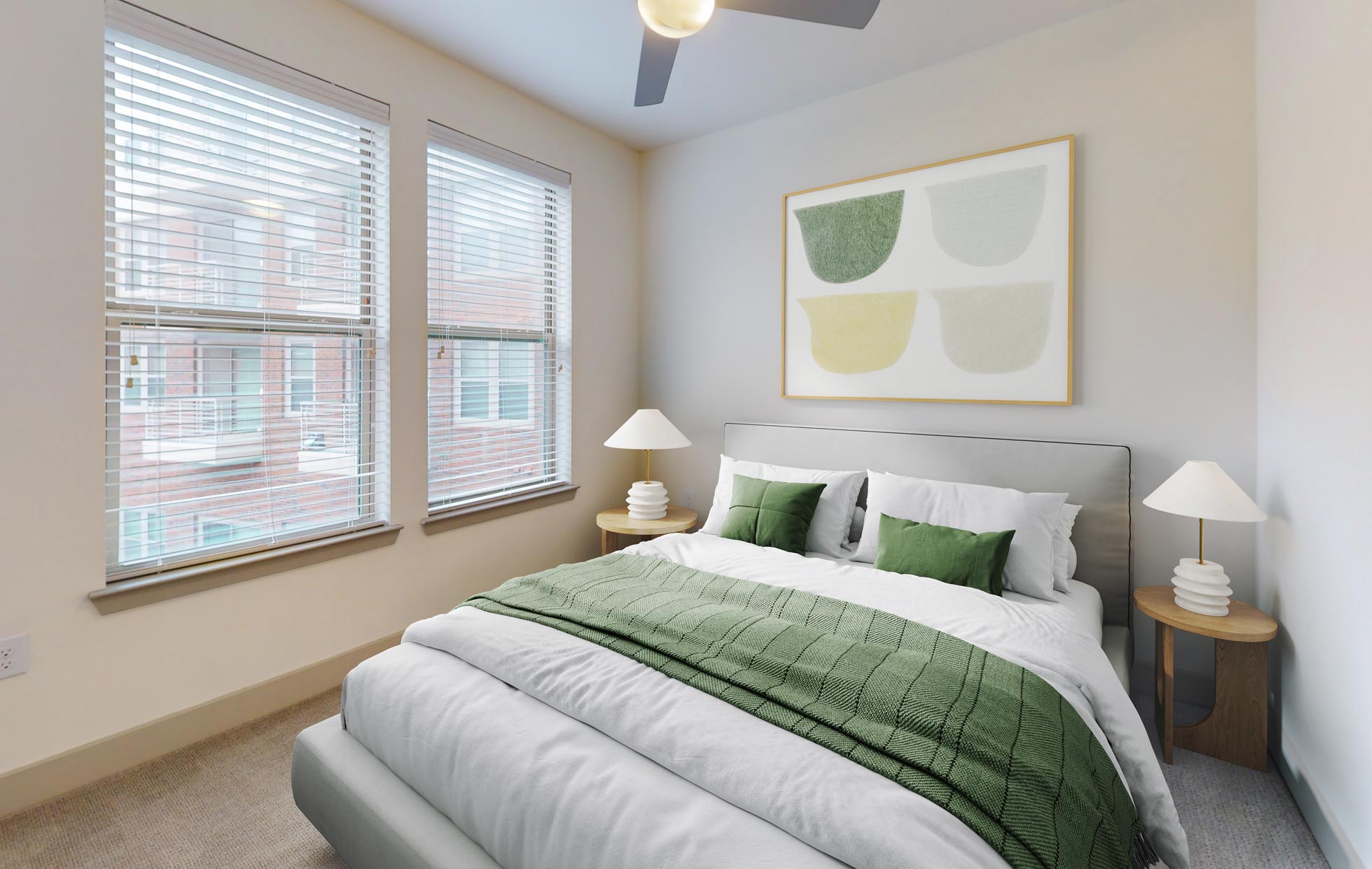 Central Square staged bedroom