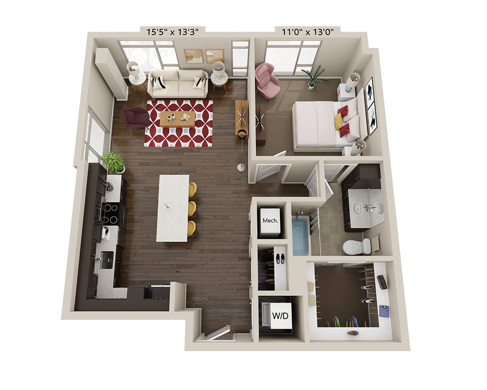 One Bedroom A1Q