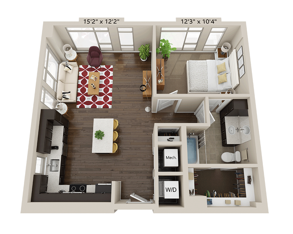 One Bedroom A1F
