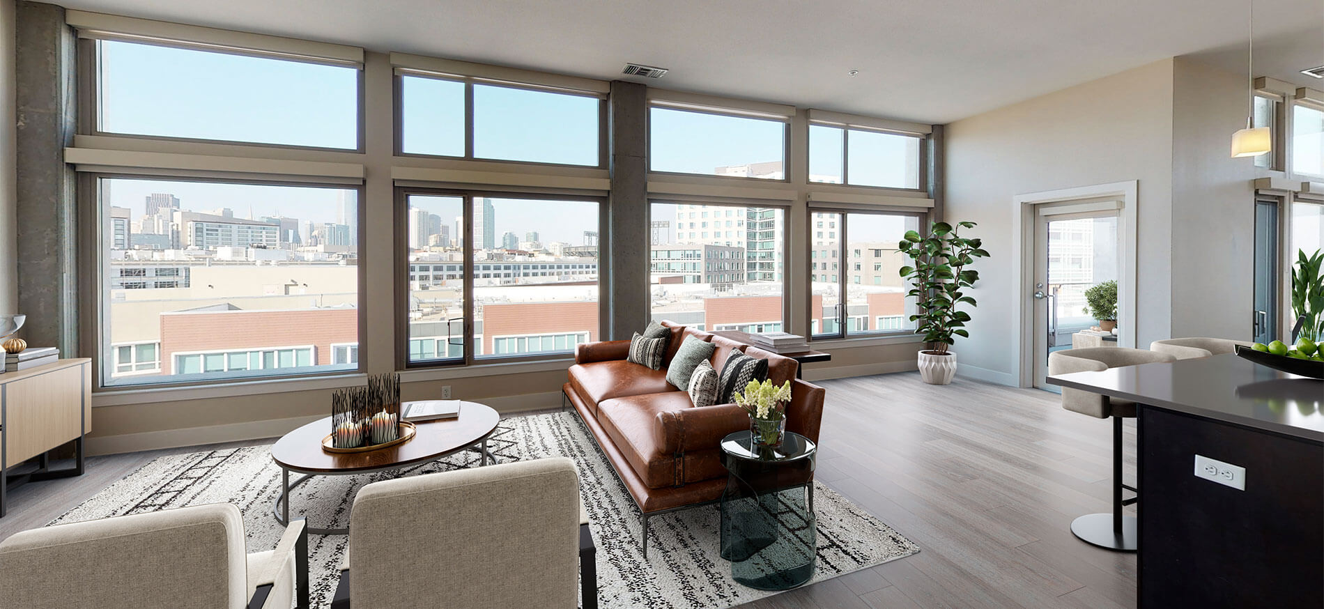 Channel Mission Bay penthouse living room