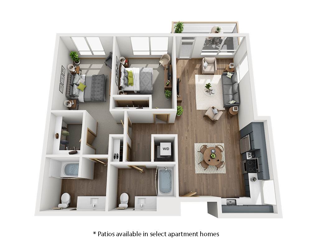 Two Bedroom B2D-CL1