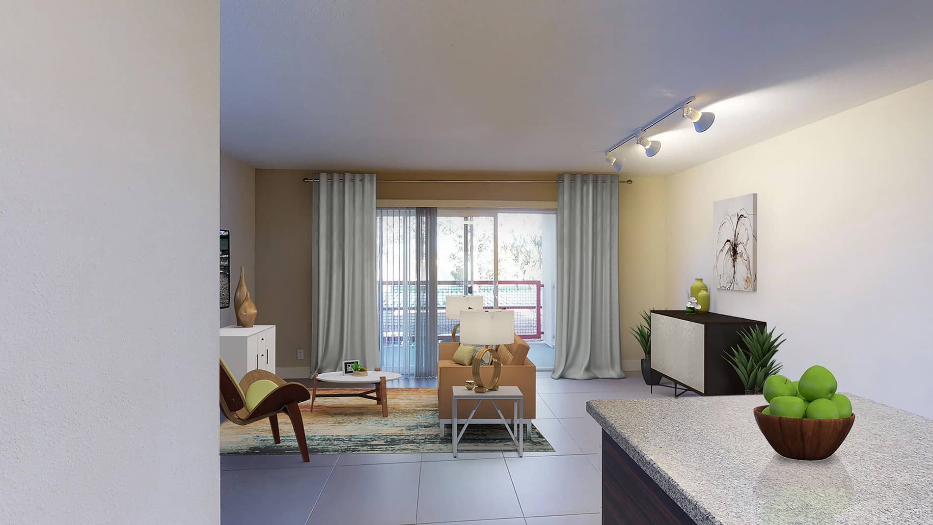 CitySouth living room 2 staged by RooOmy
