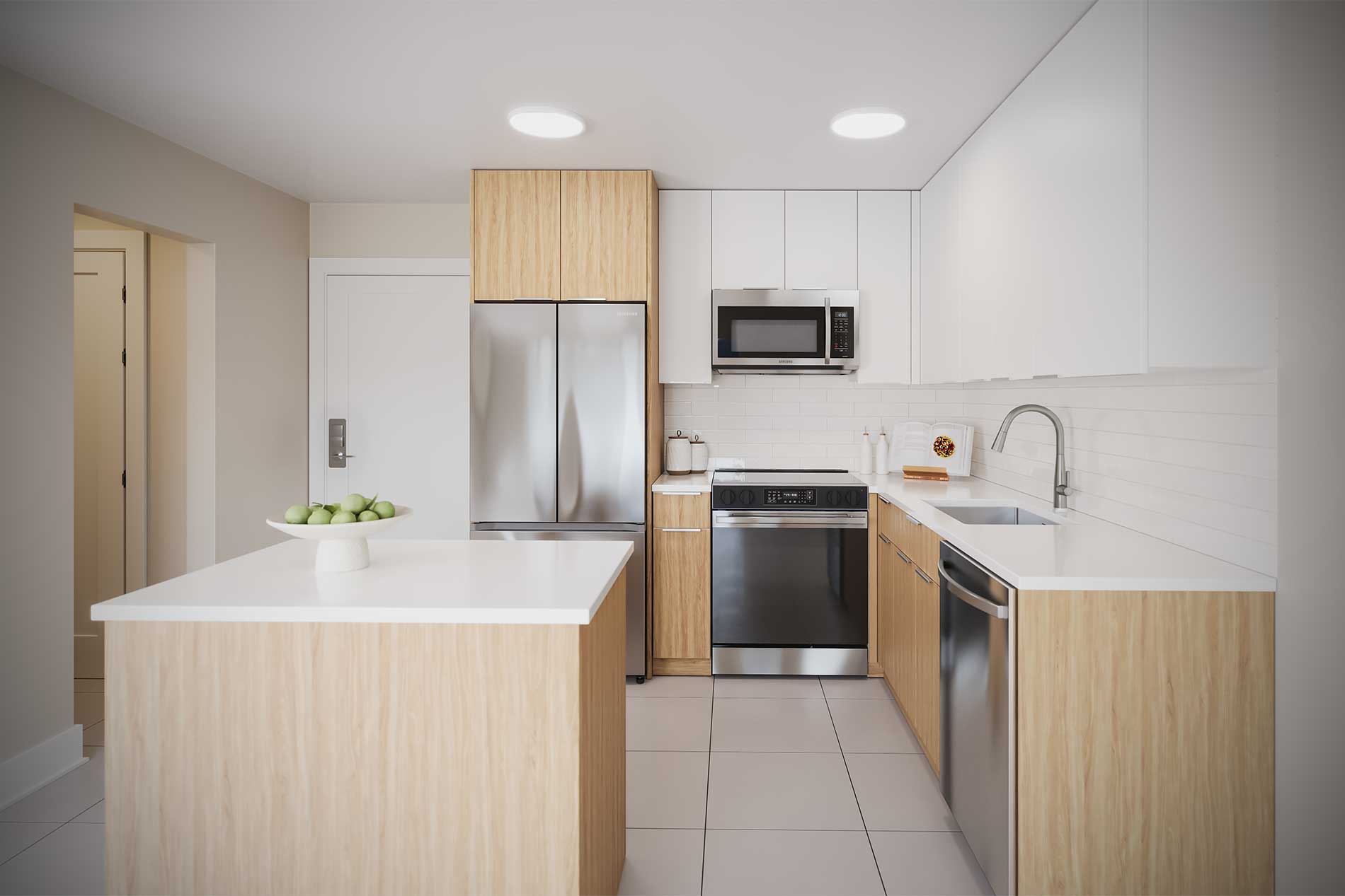 CitySouth apartment kitchen updated interior