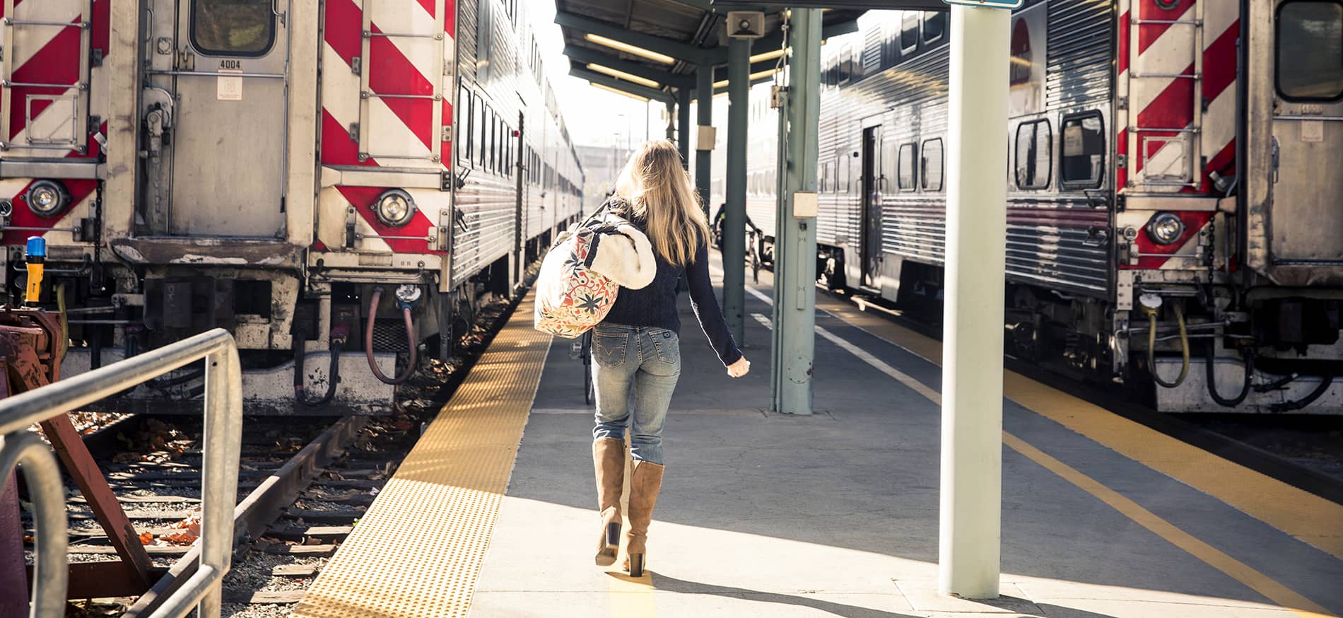 CitySouth Woman at Train Station