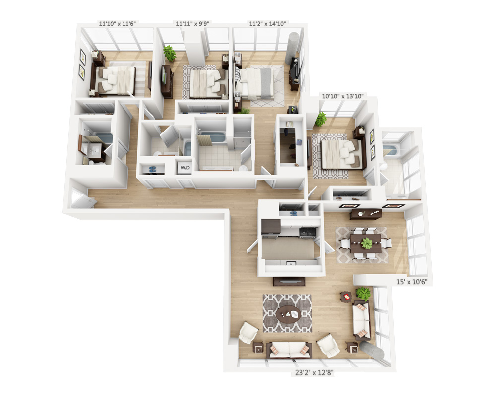 Four Bedroom (D4A-808)