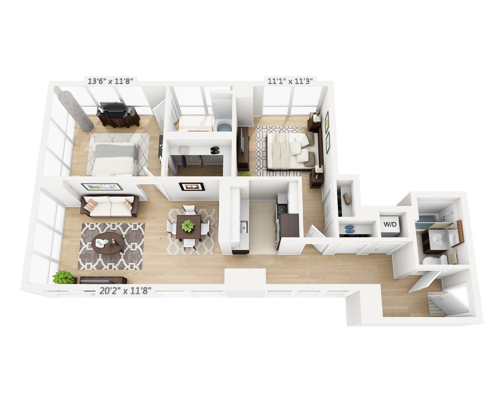 Two Bedroom (B2B-805)