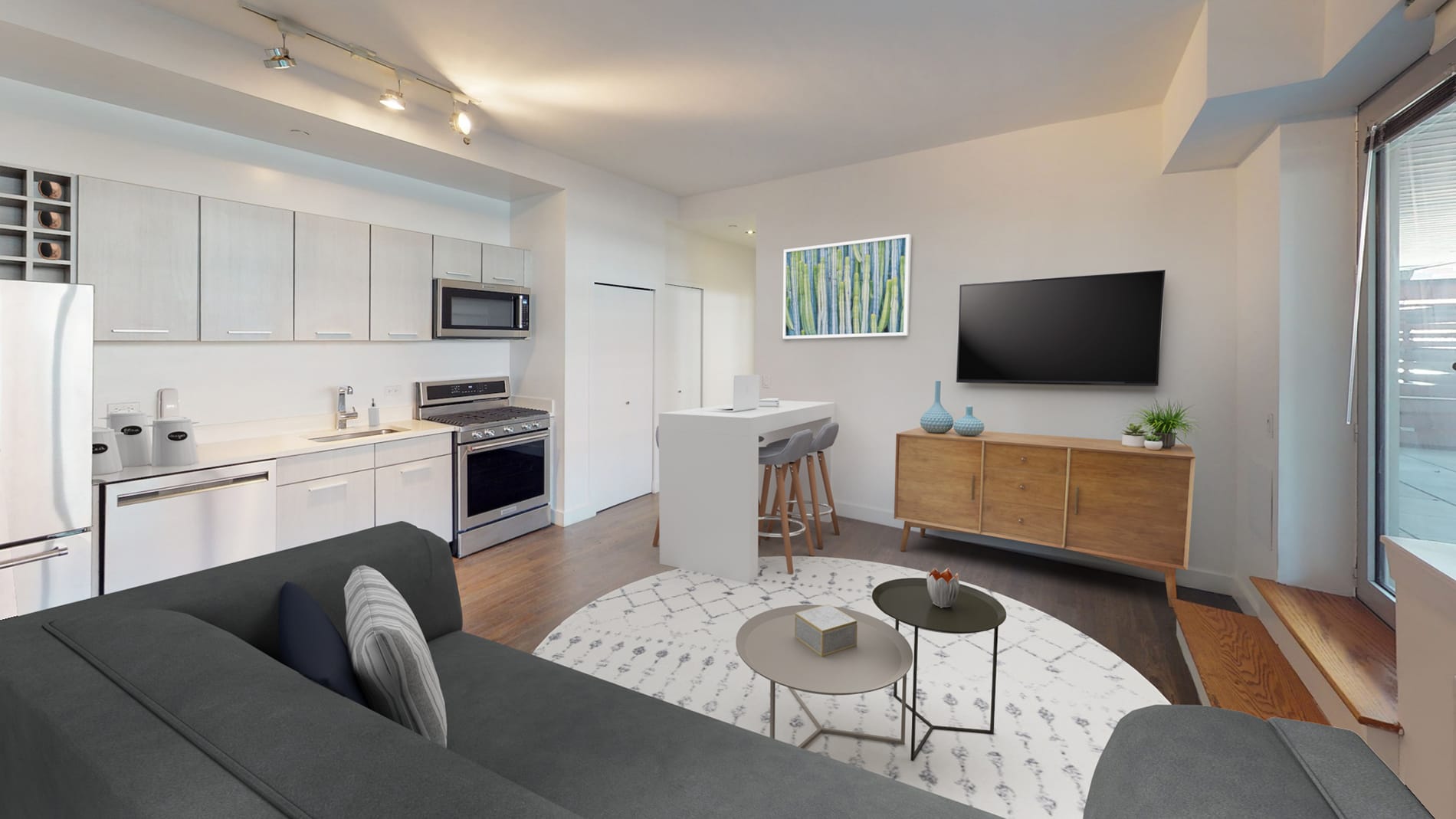 Columbus Square Apartment Virtually Staged by Rooomy