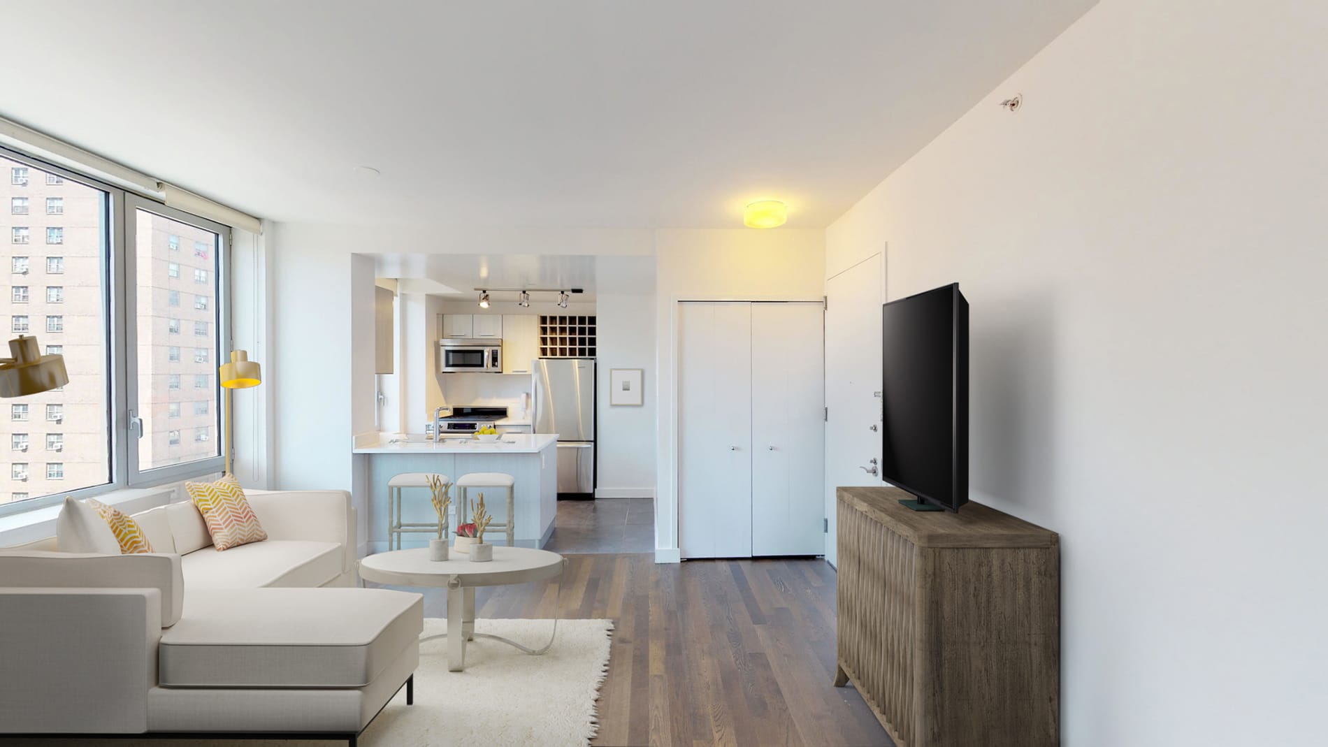 Columbus Square Apartment Virtually Staged by Rooomy