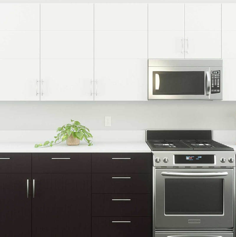 Finish Package White on Espresso Columbus Square