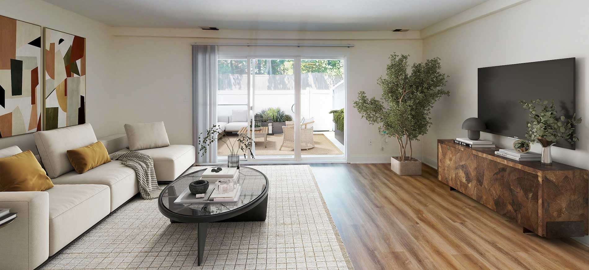 Commons Windsor Gardens Townhome staged