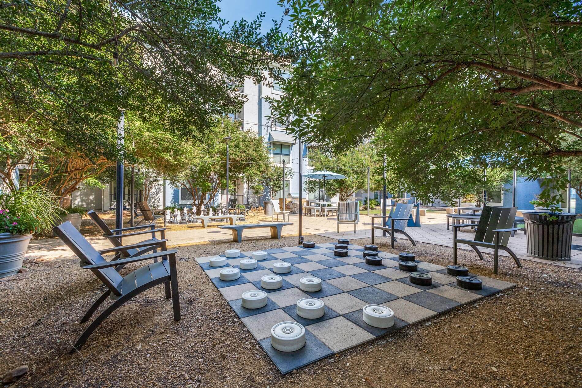 Cool Springs courtyard checkers board