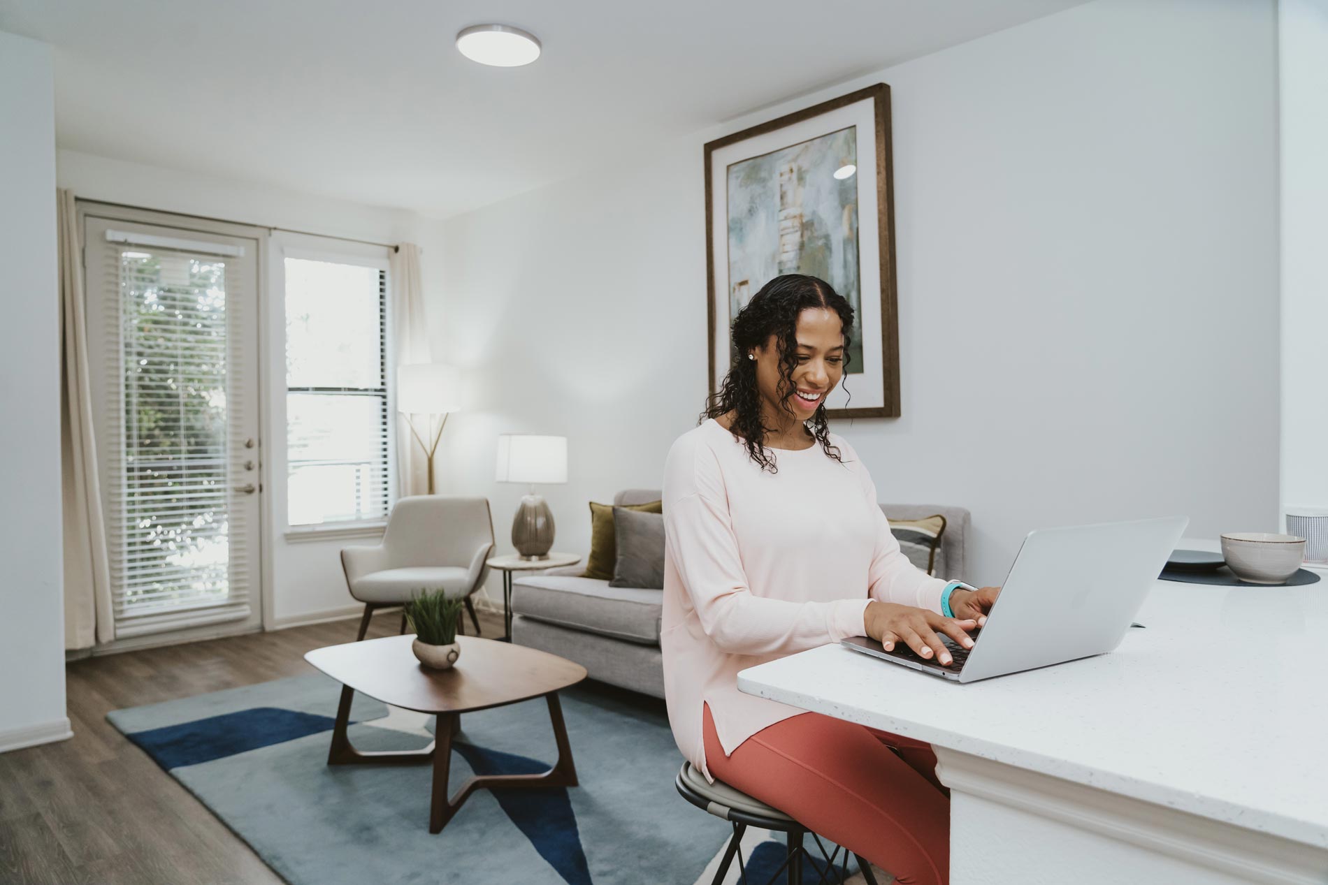 Cool Springs woman in staged kitchen