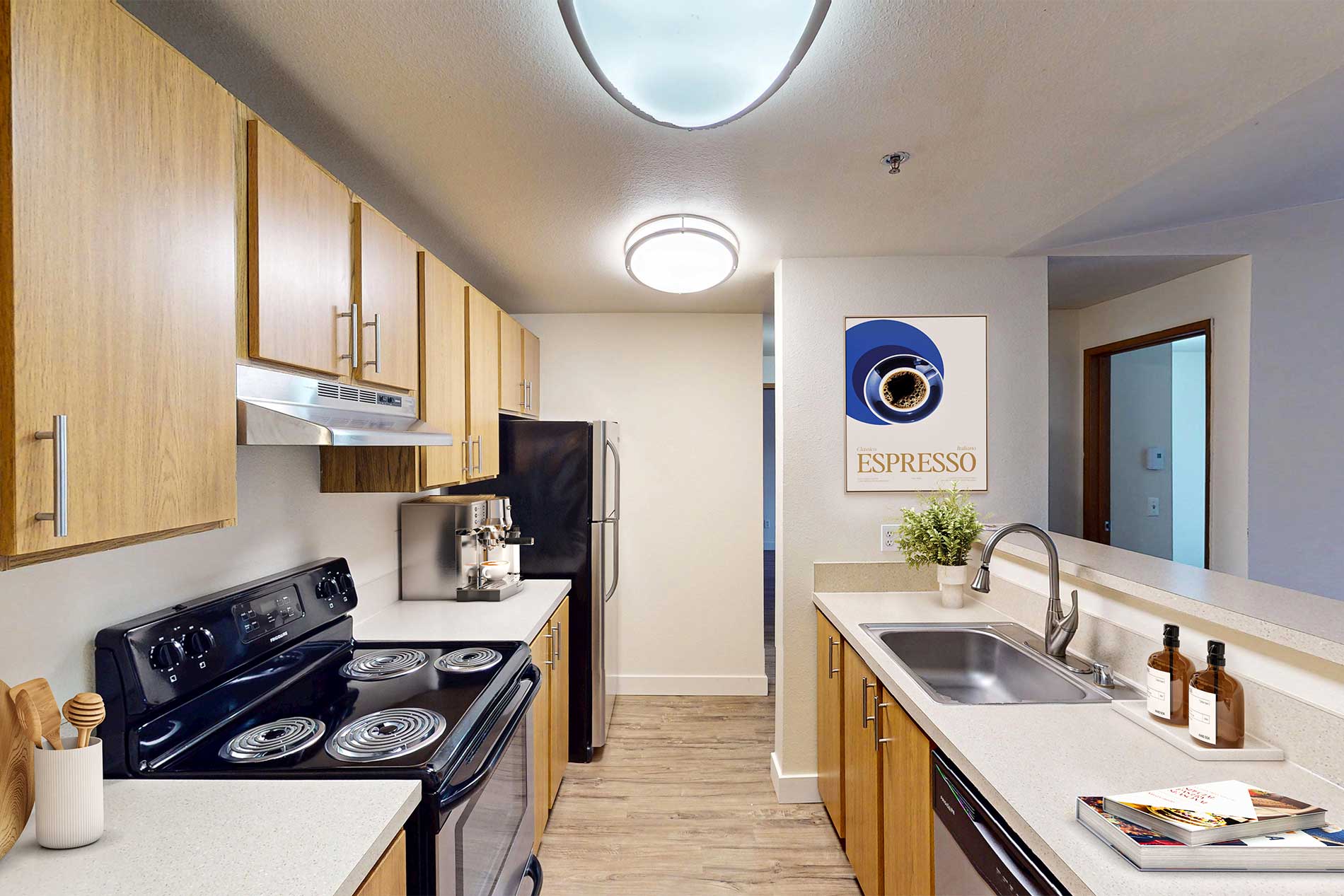 Crown Pointe apartment kitchen