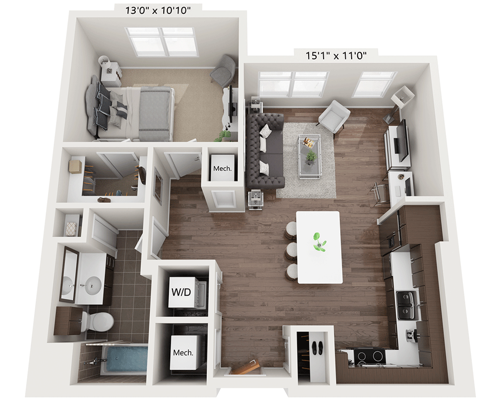 One Bedroom A1E