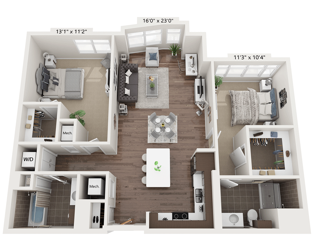 Two Bedroom B2D
