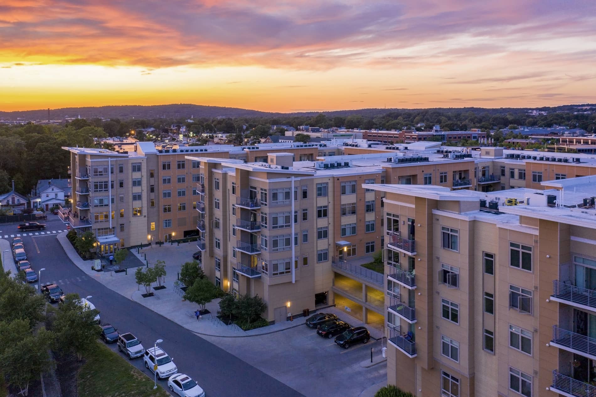 Currents on the Charles Apartments Building Exterior