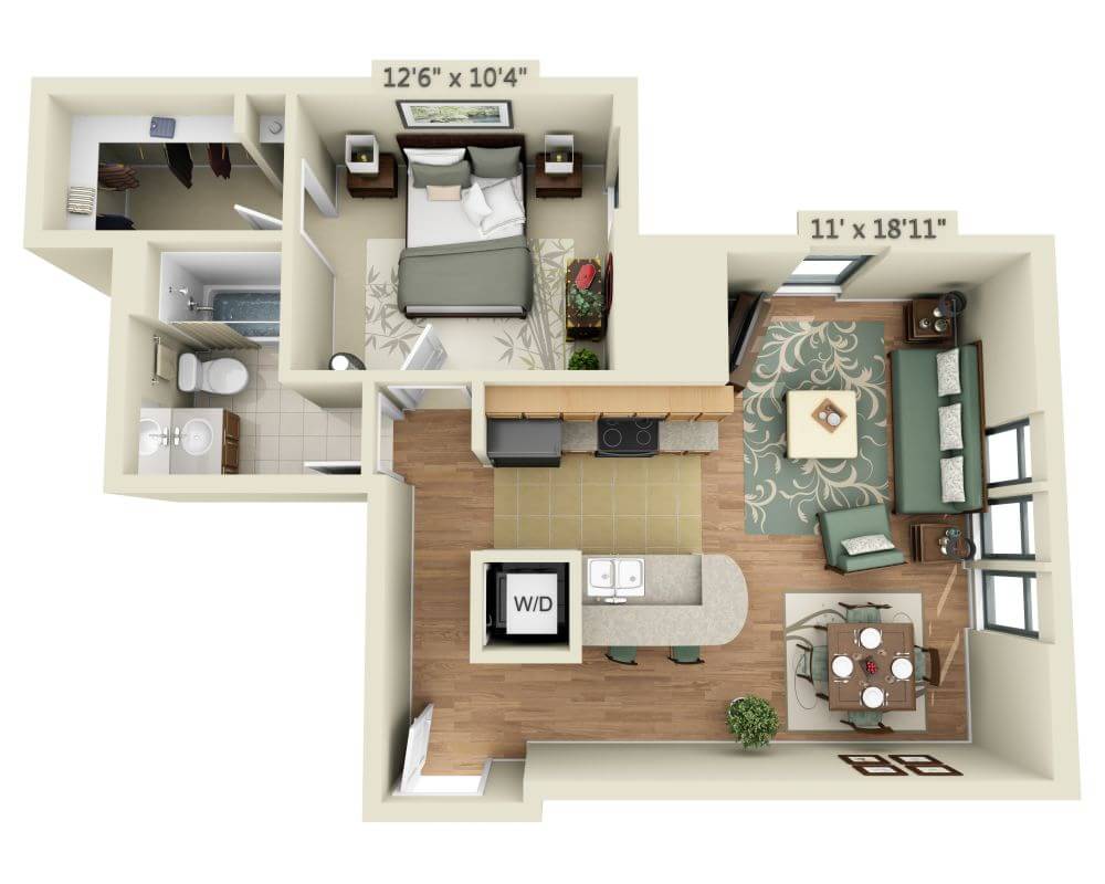 1 BEDROOM FLAT (A1B)