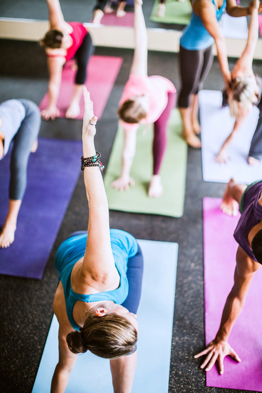 People doing yoga