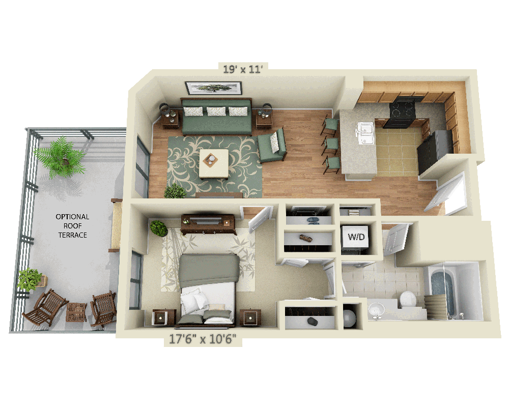 1 BEDROOM TOWER (A1F)