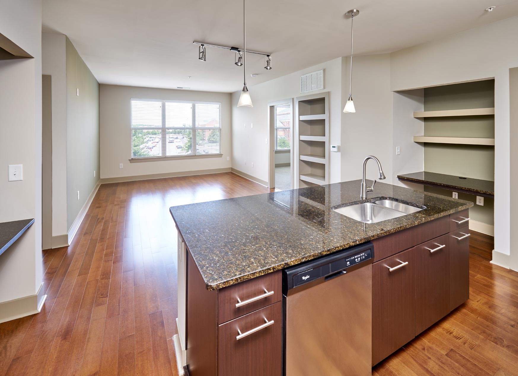 Domain College Park Kitchen and living room