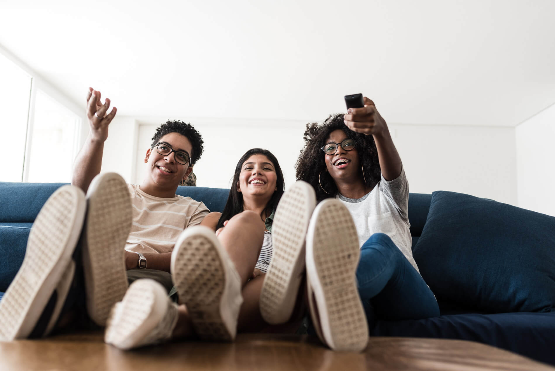 Friends watching TV