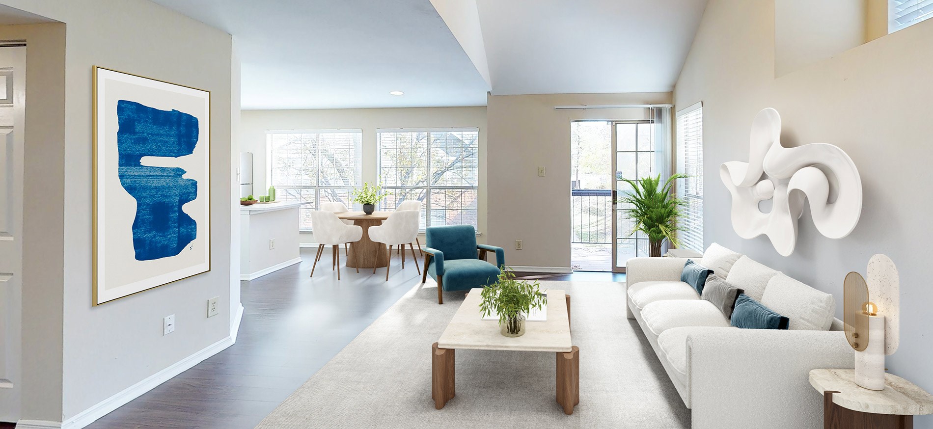 Dominion Lake Ridge staged living room