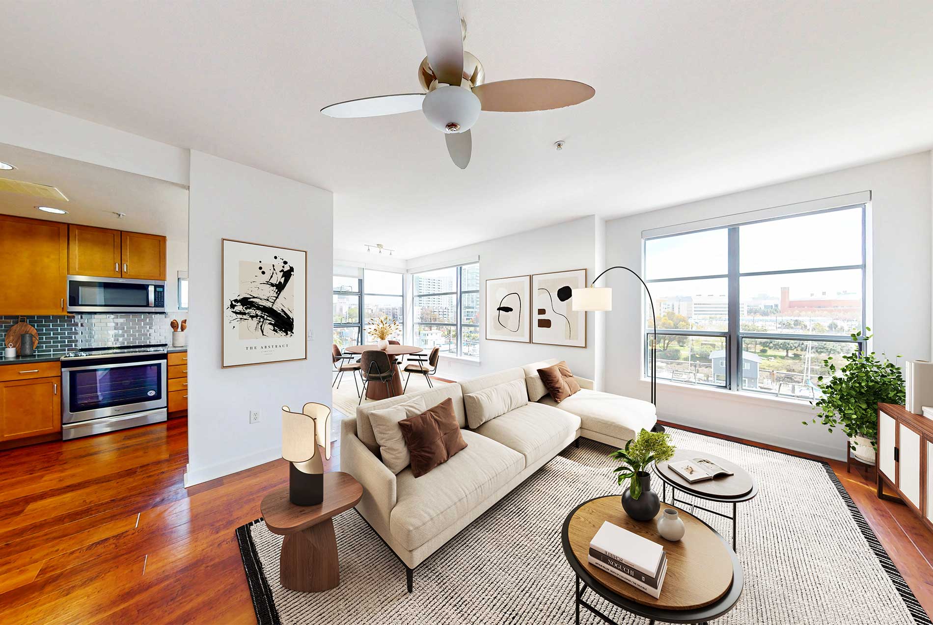 Edgewater apartment living room