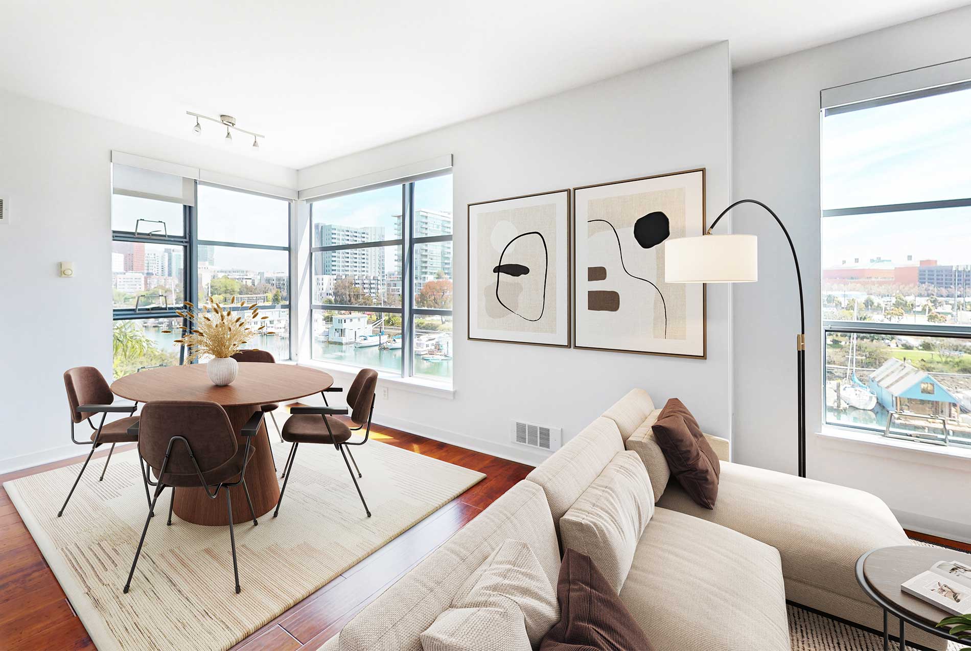 Edgewater apartment living room