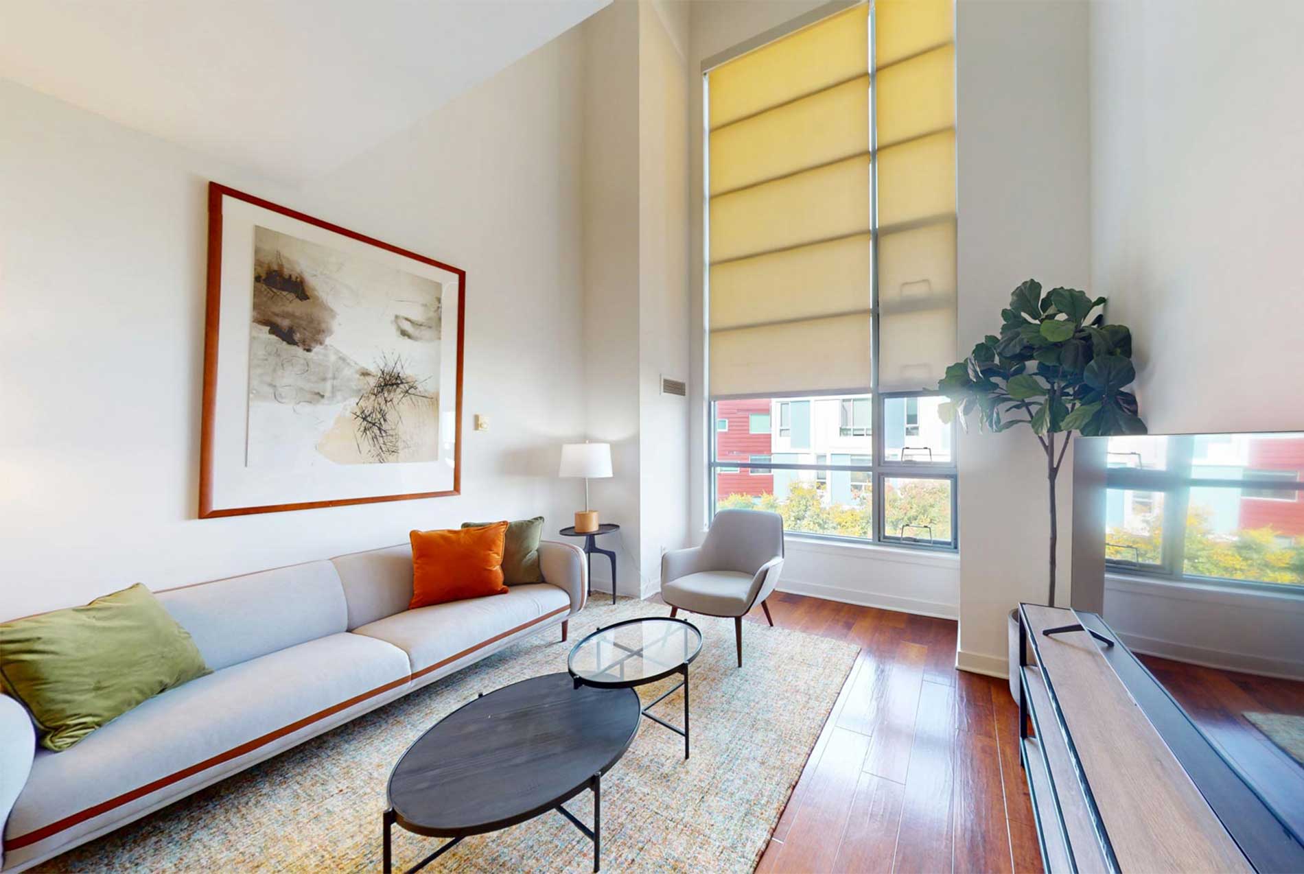 Edgewater apartment living room