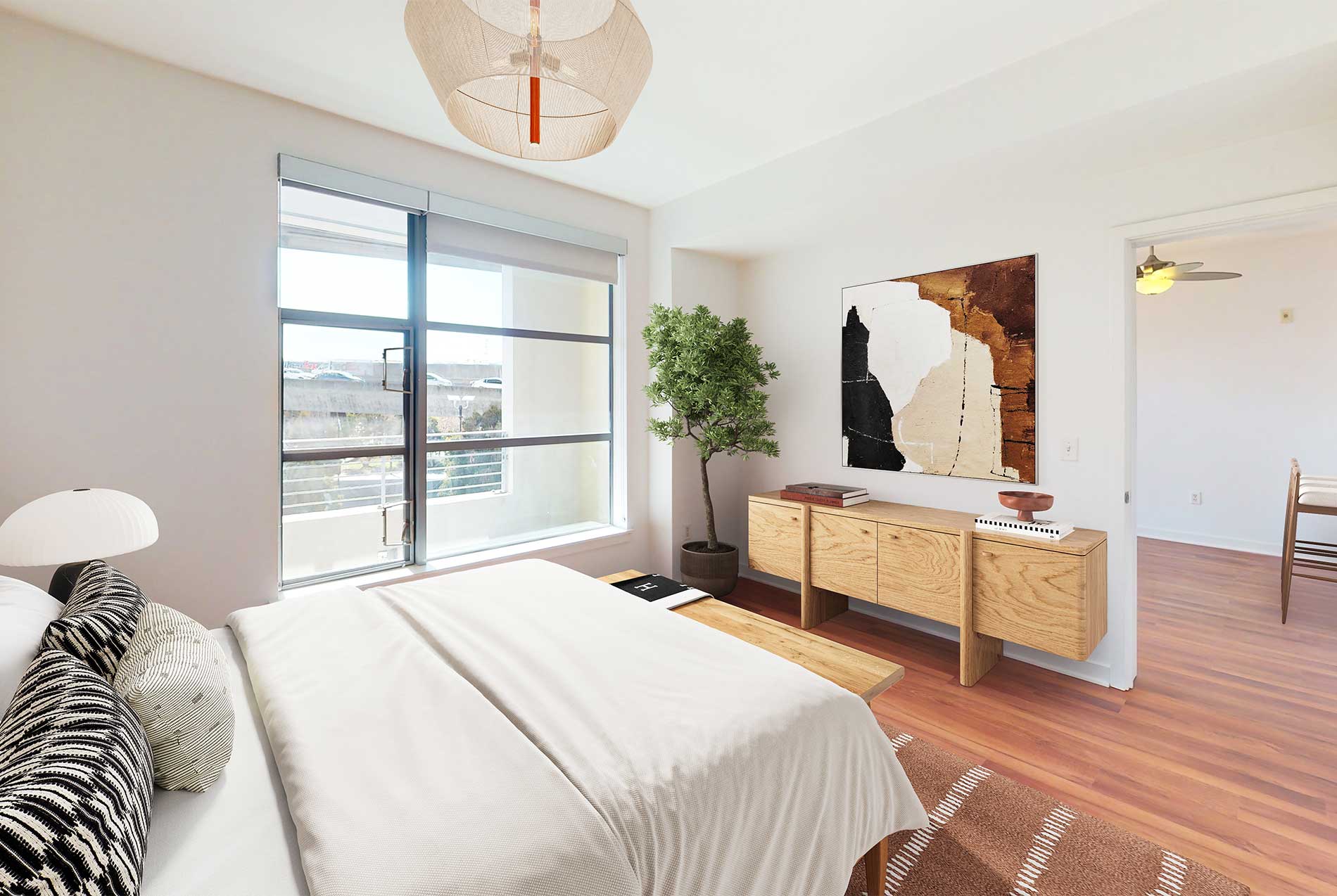Edgewater apartment bedroom