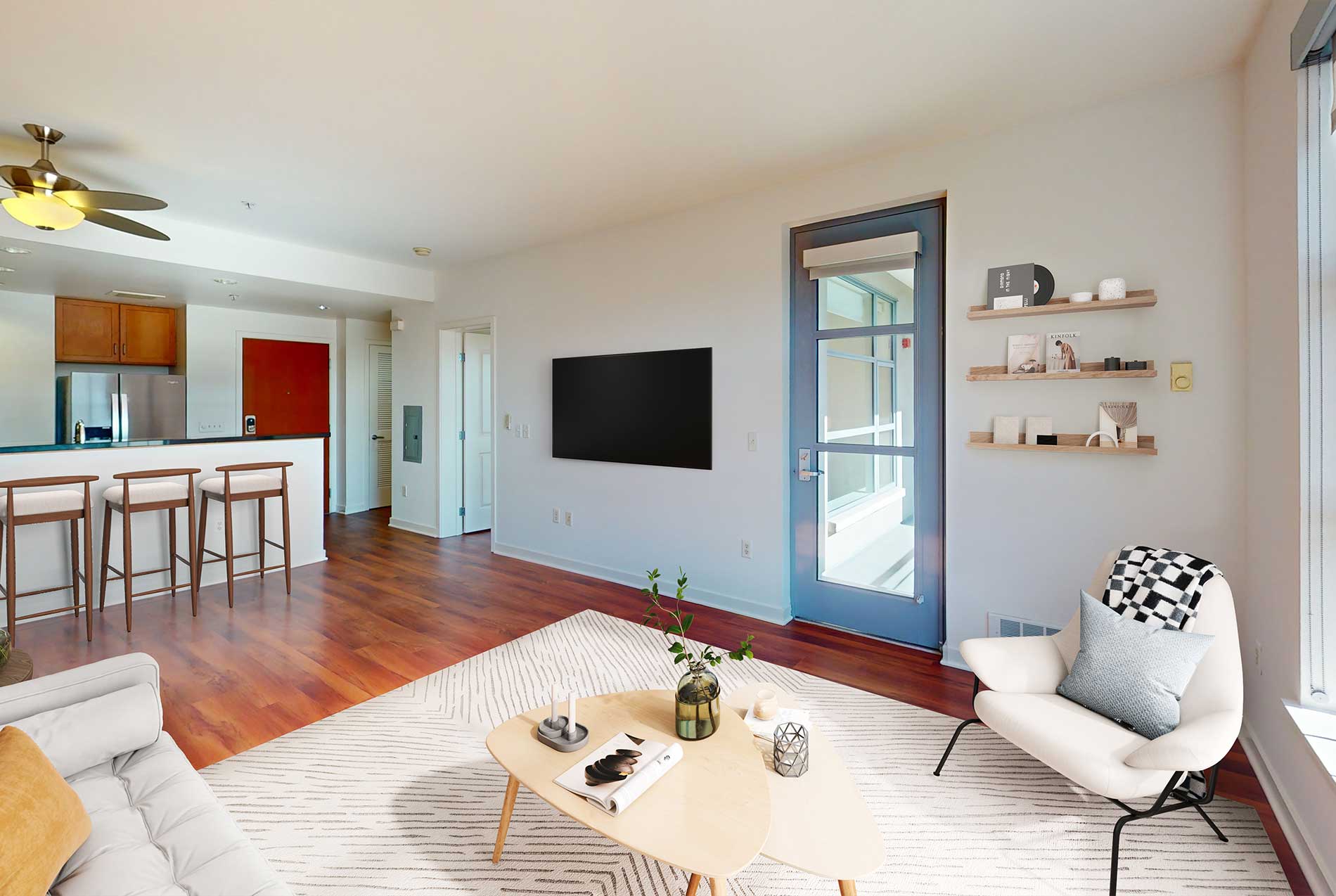 Edgewater apartment living room