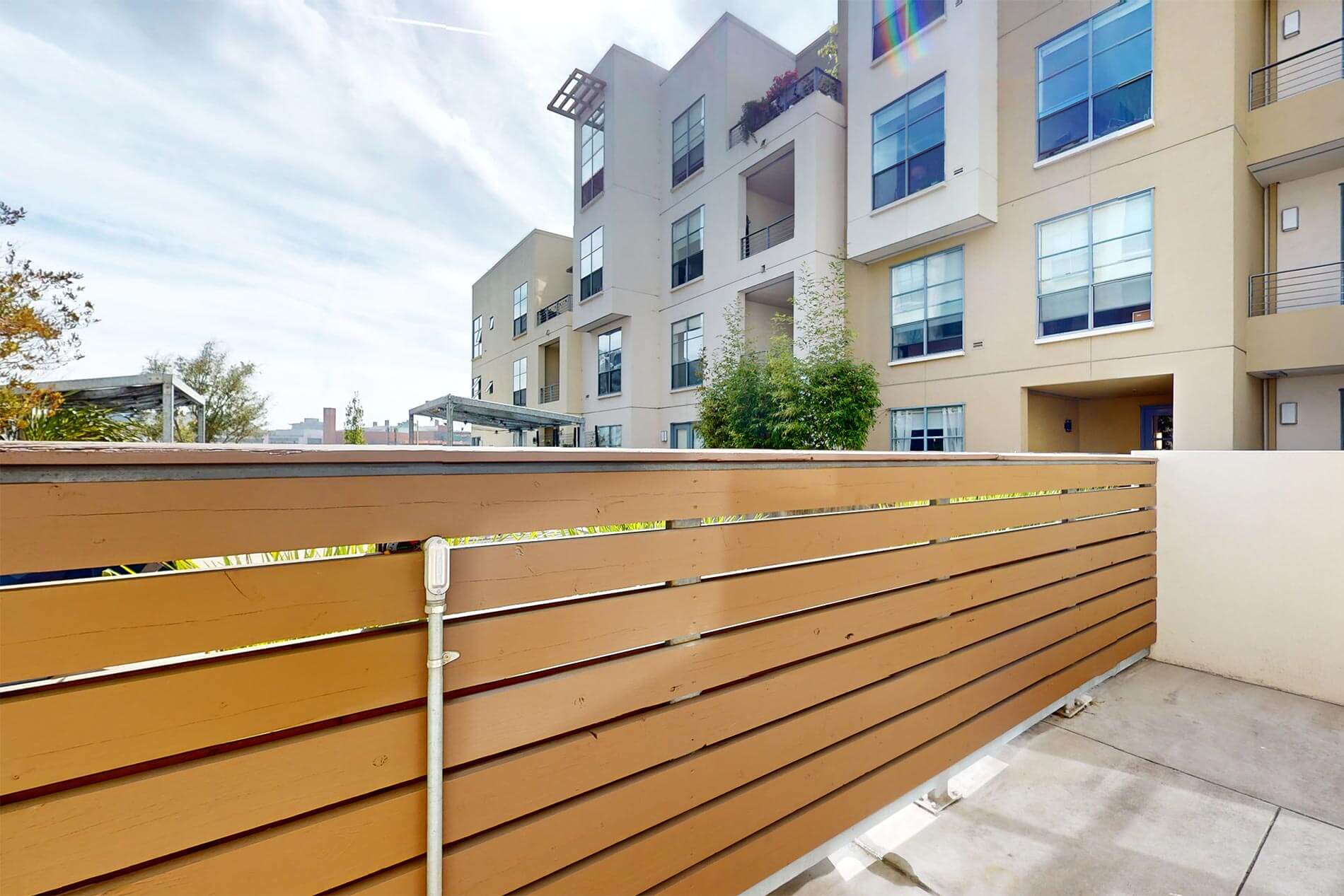 Edgewater apartment patio