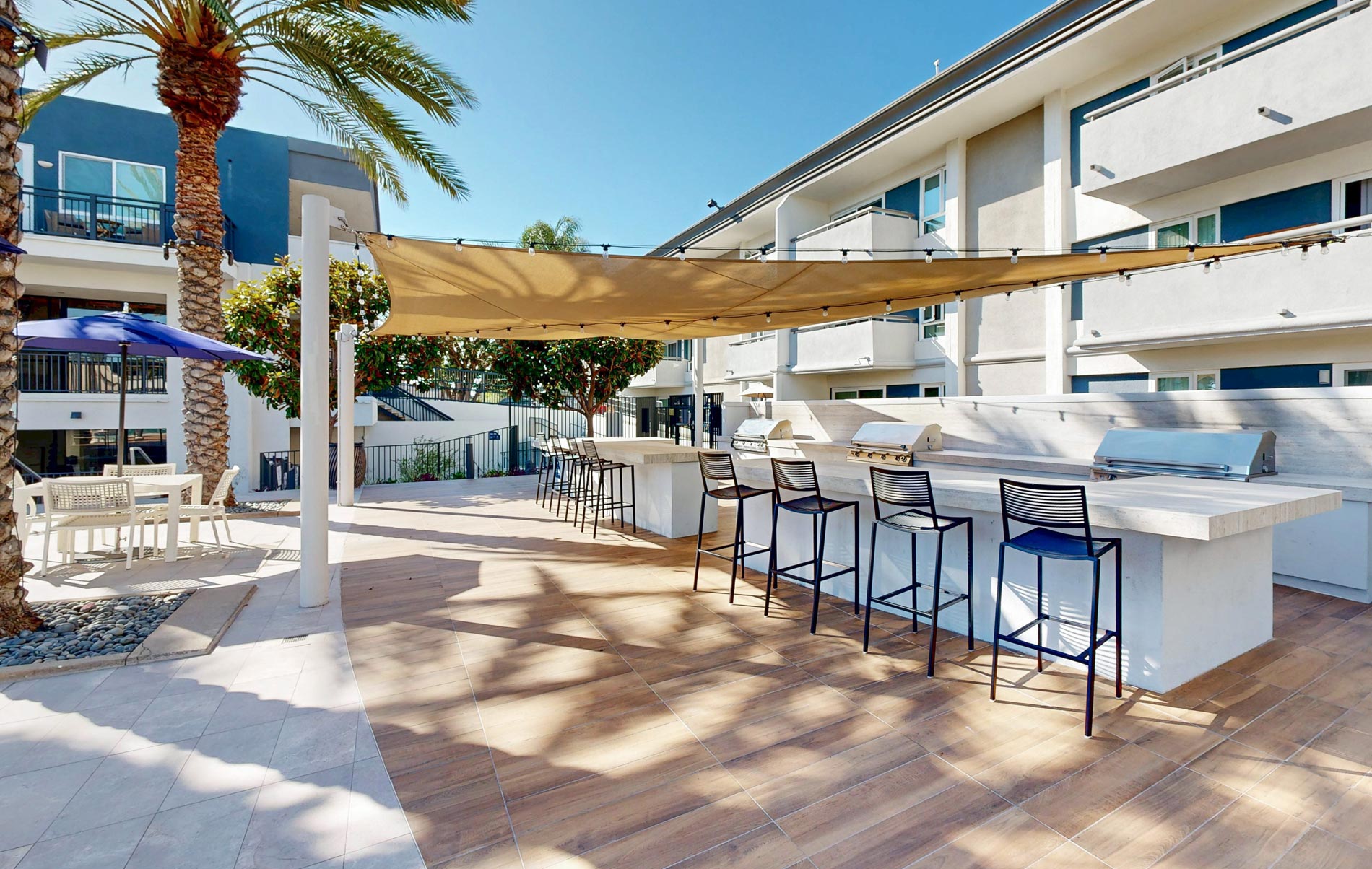 Eight 80 pool grilling area