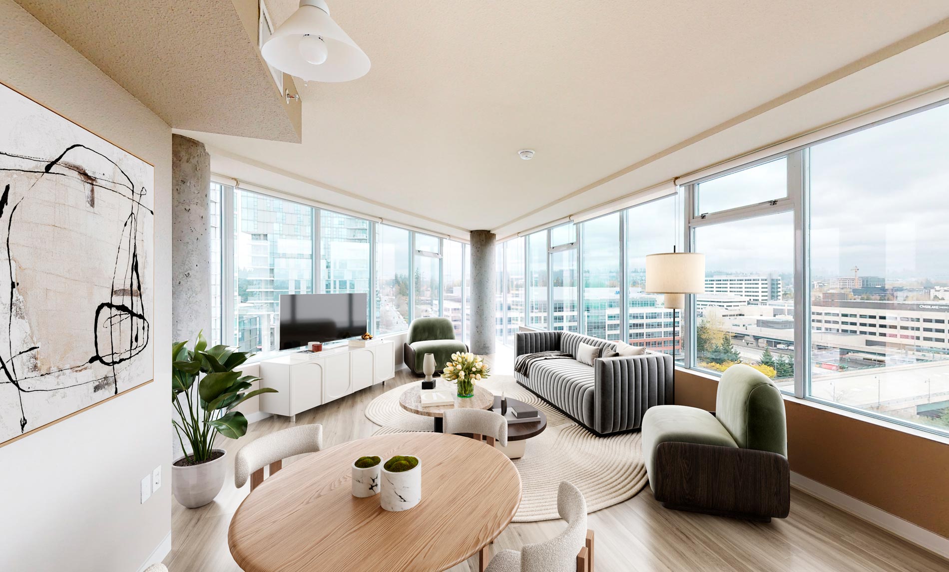 Elements staged living room