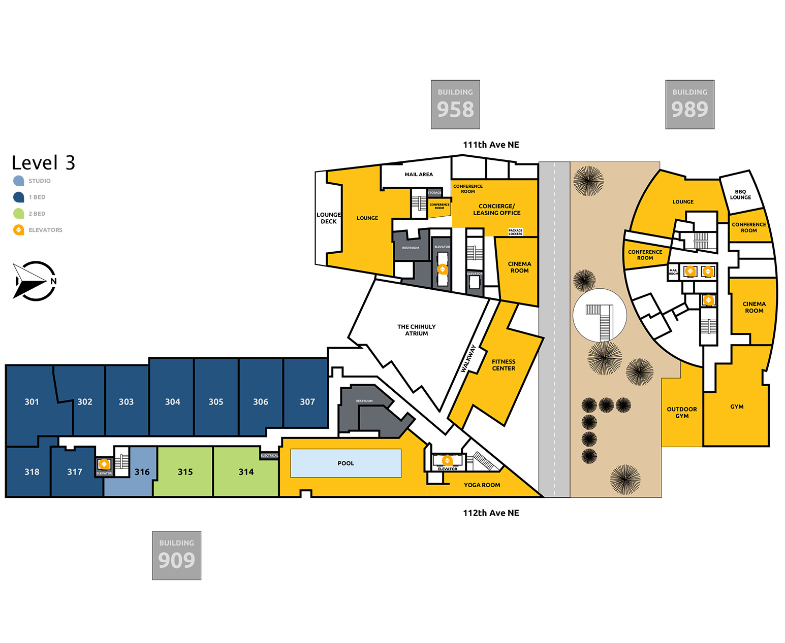 Floor Plans and Pricing for Elements Apartments Bellevue WA