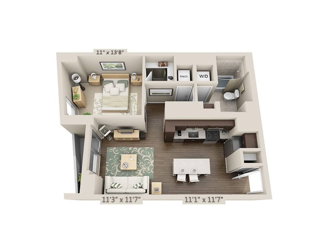 One Bedroom A1E