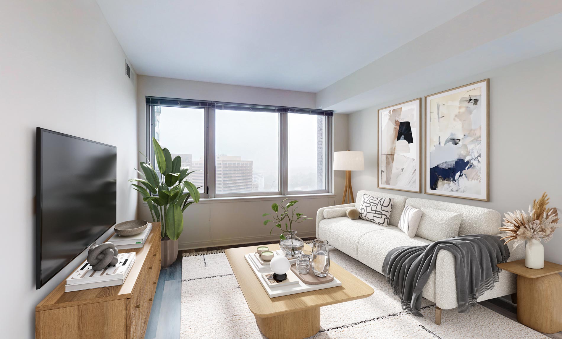 Eleven55 Ripley staged living room