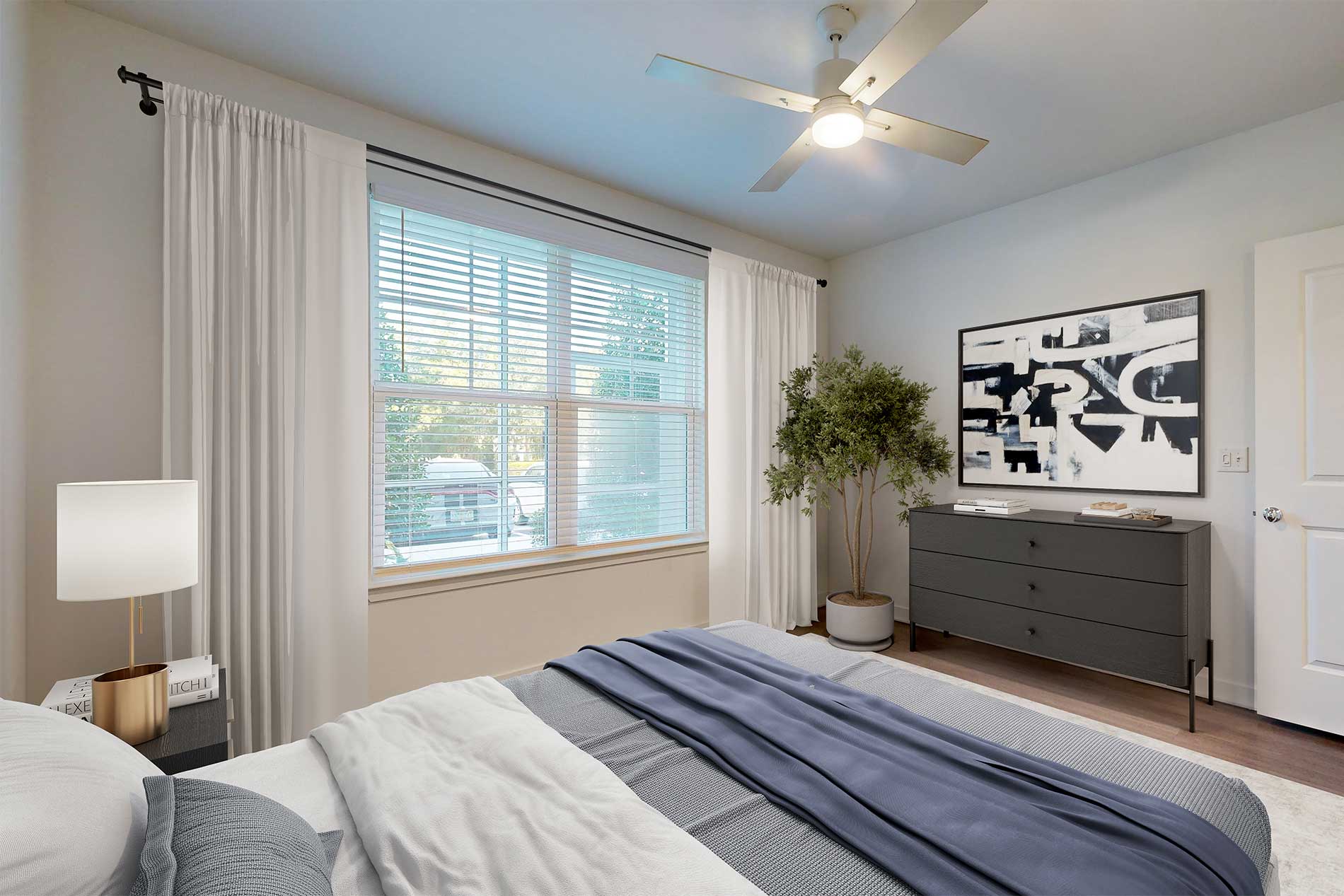 Essex Luxe apartment bedroom