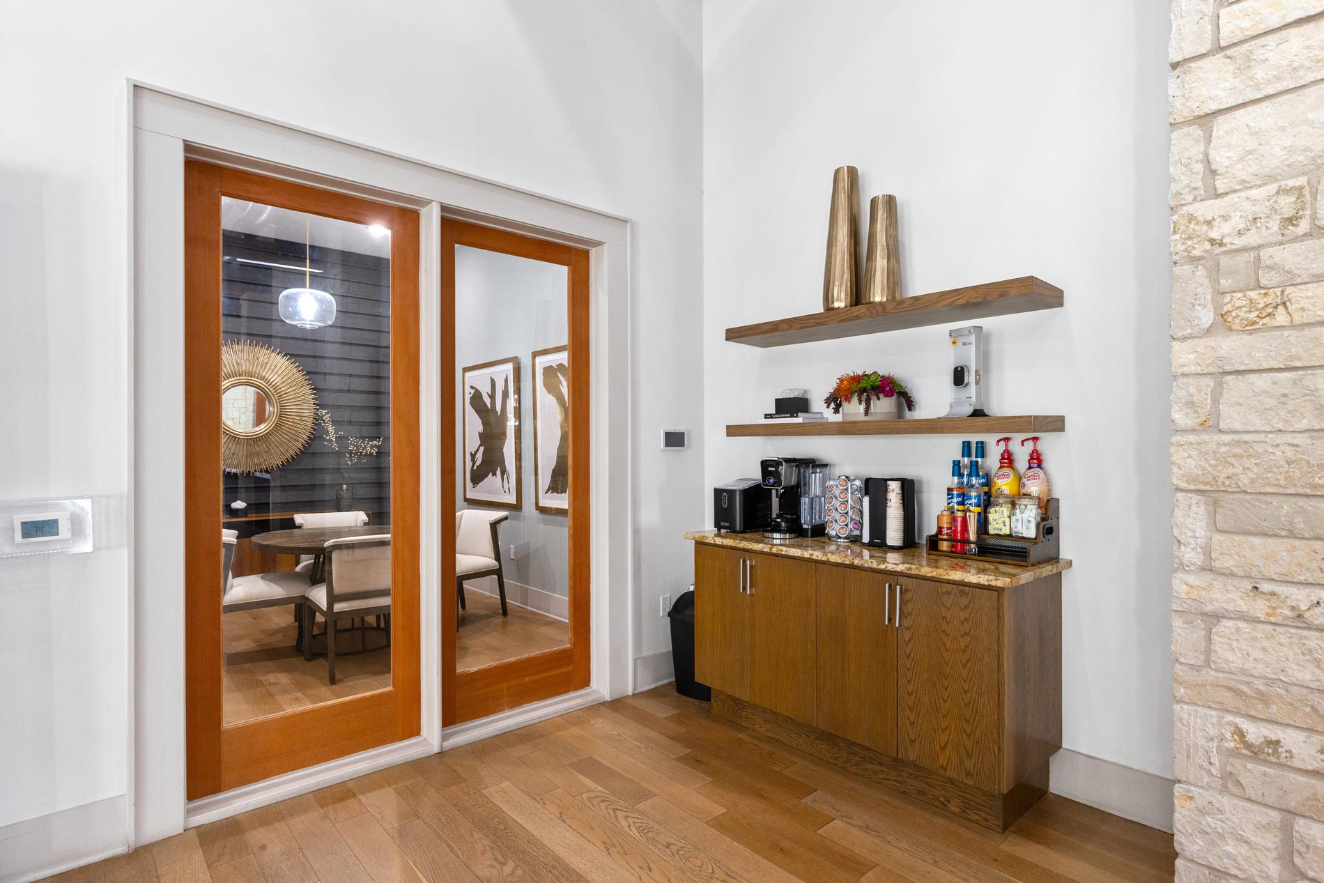 Estancia Villas coffee bar and conference room