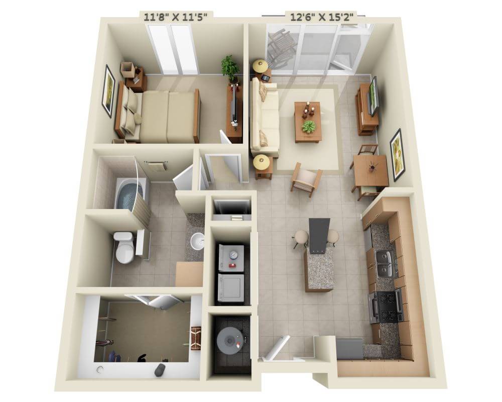 One Bedroom A1B