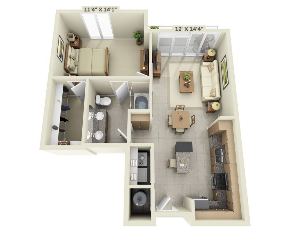 One Bedroom A1C