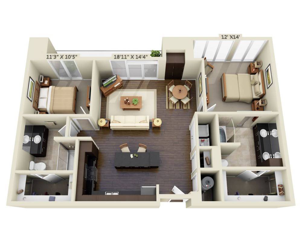 Two Bedroom B2E