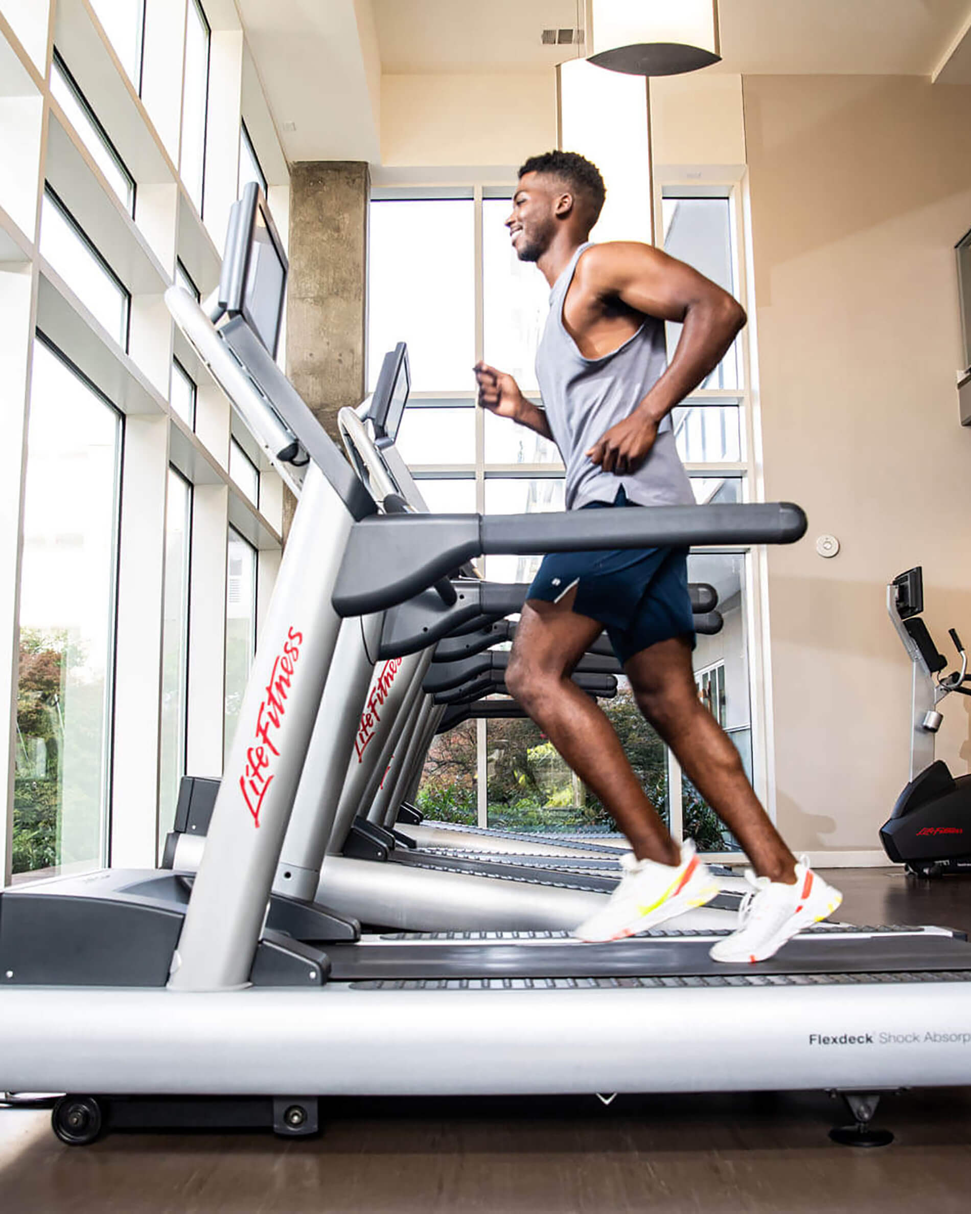 Man on treadmill