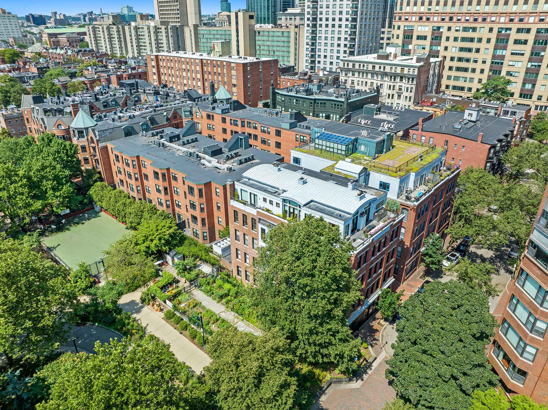 Garrison Square drone building exterior