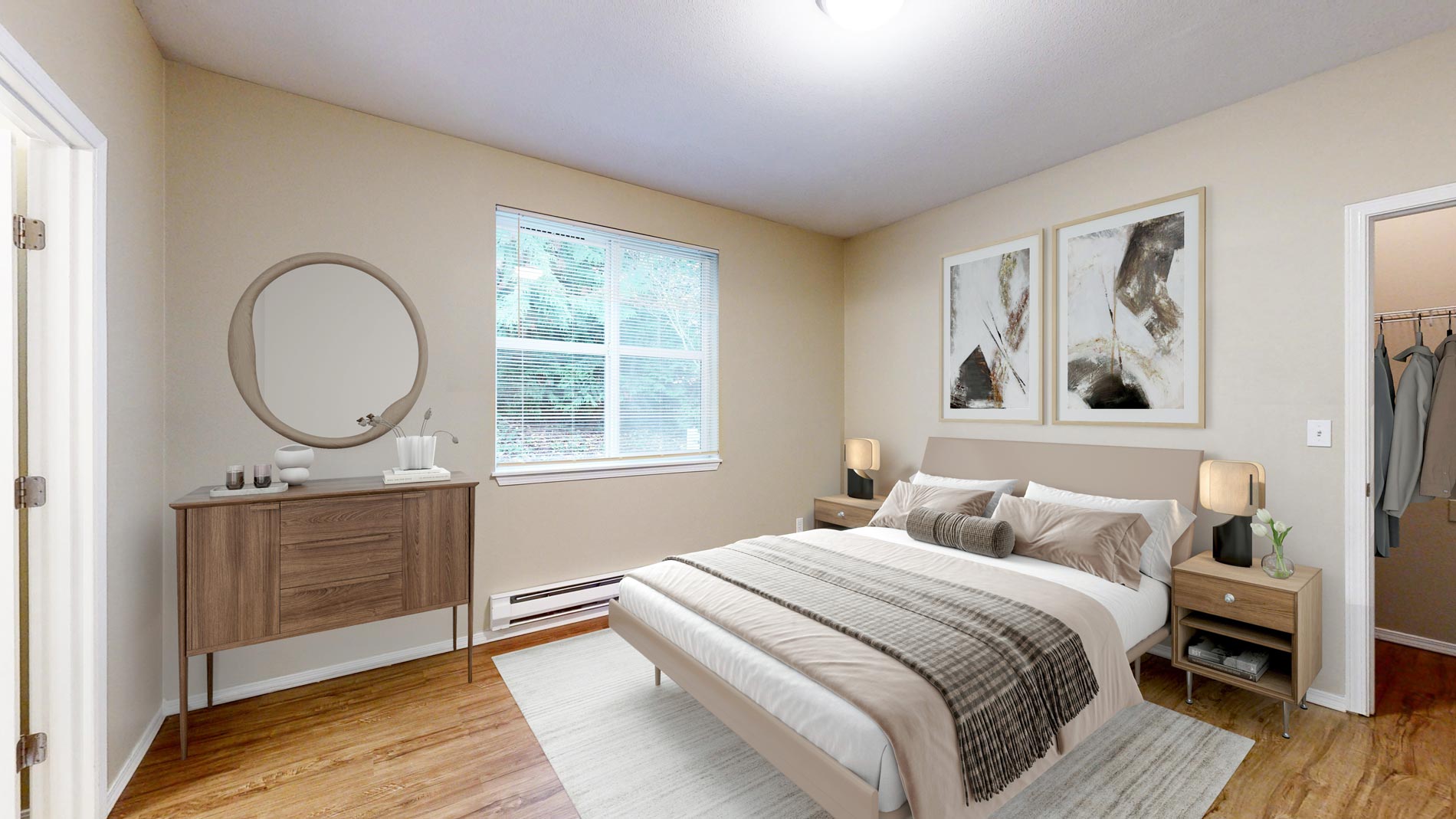 Hearthstone staged bedroom