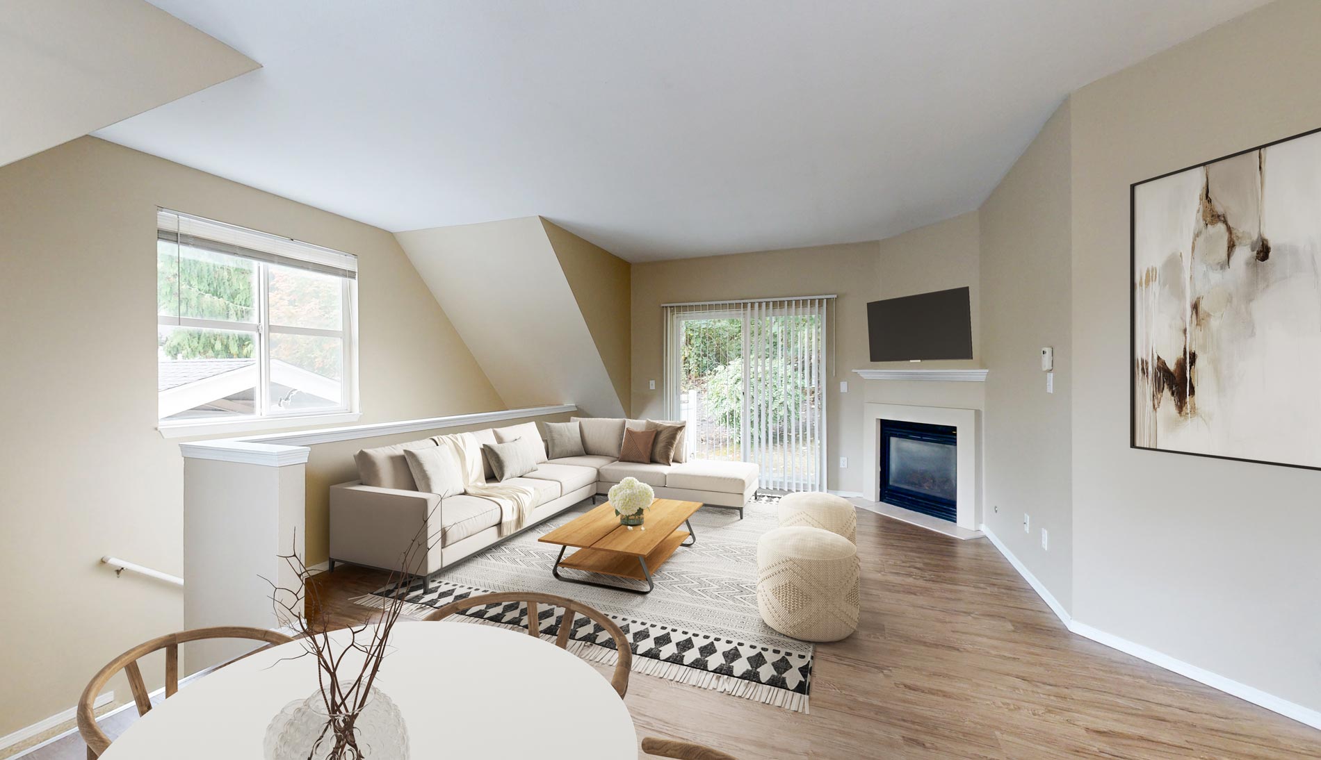 Hearthstone staged living room