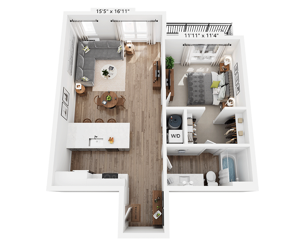 One Bedroom - A1D